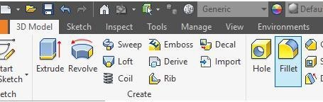 FILLET 명령 아이콘