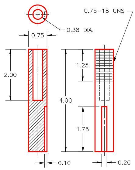 1F – Adjustment Shaft 치수 다중 뷰